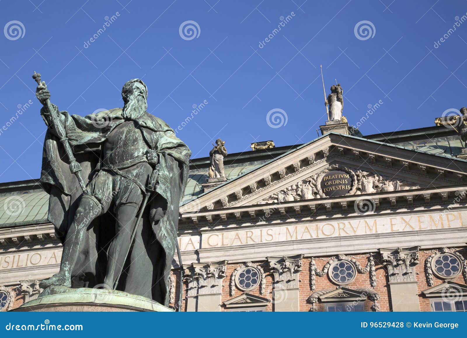 gustavo erici statue by hubert 1773; riddarhuset - riddarhusto