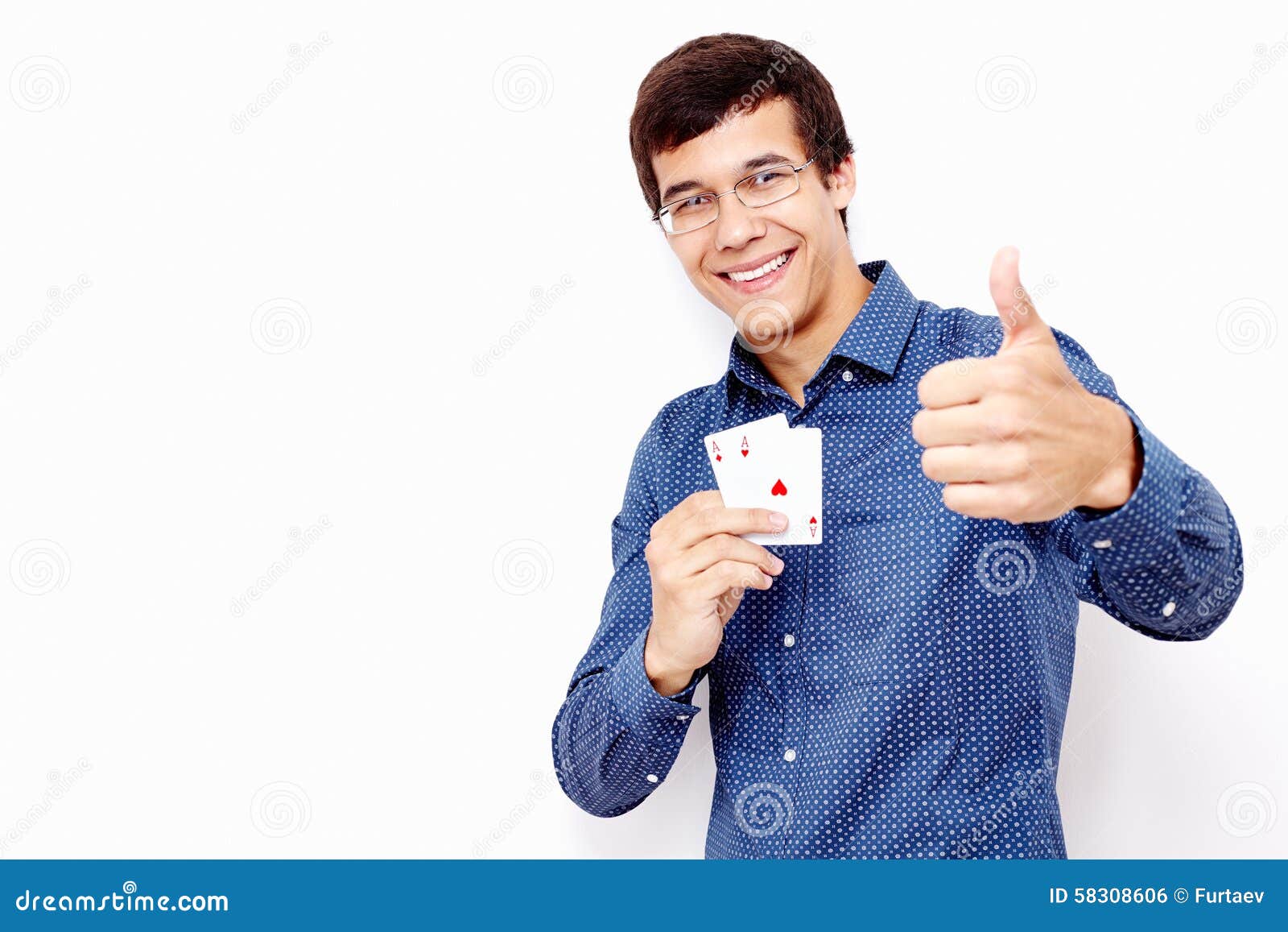 guy with cards and
