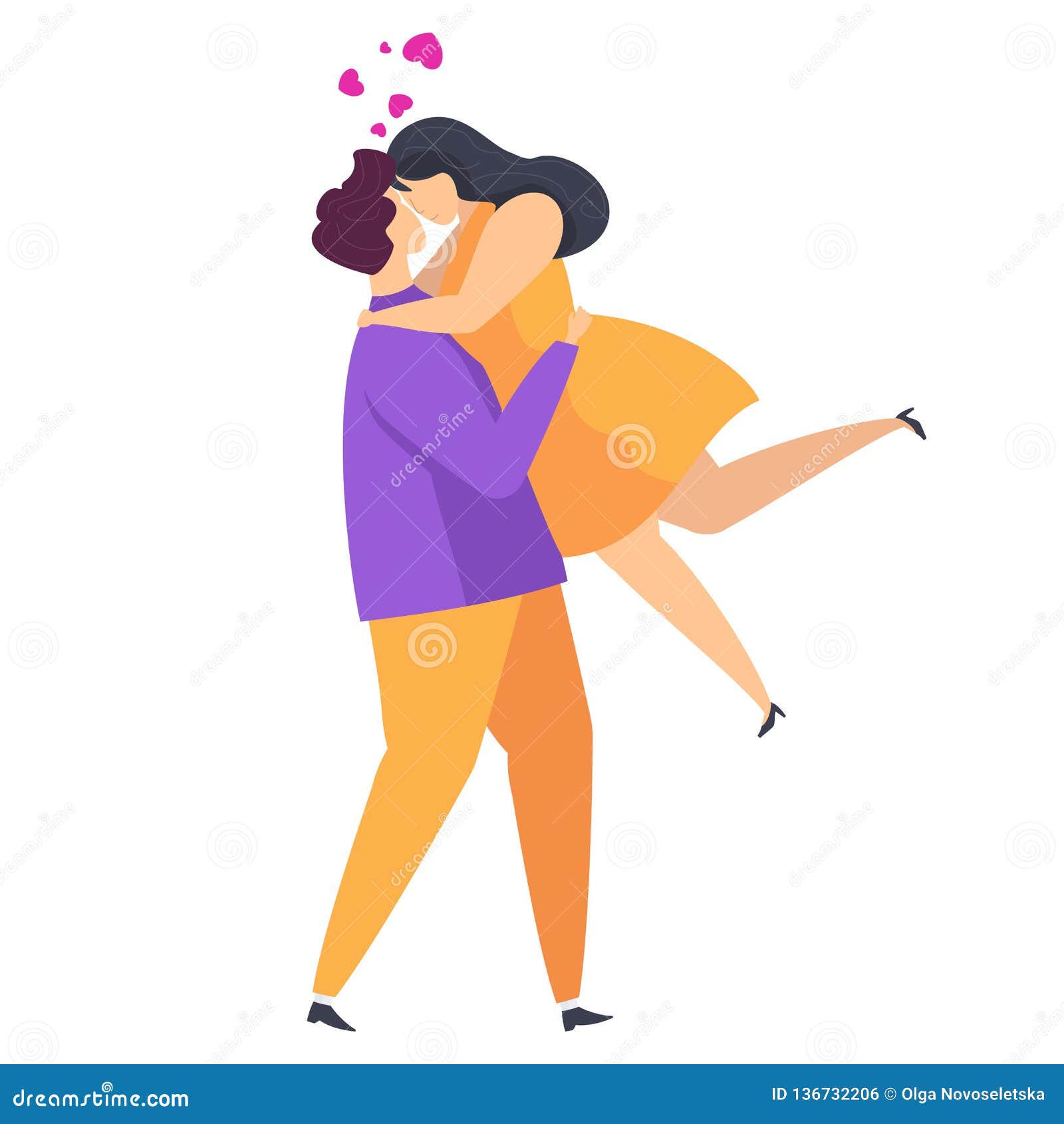 Young Man Carrying His Girlfriend In His Arms Stock Image 