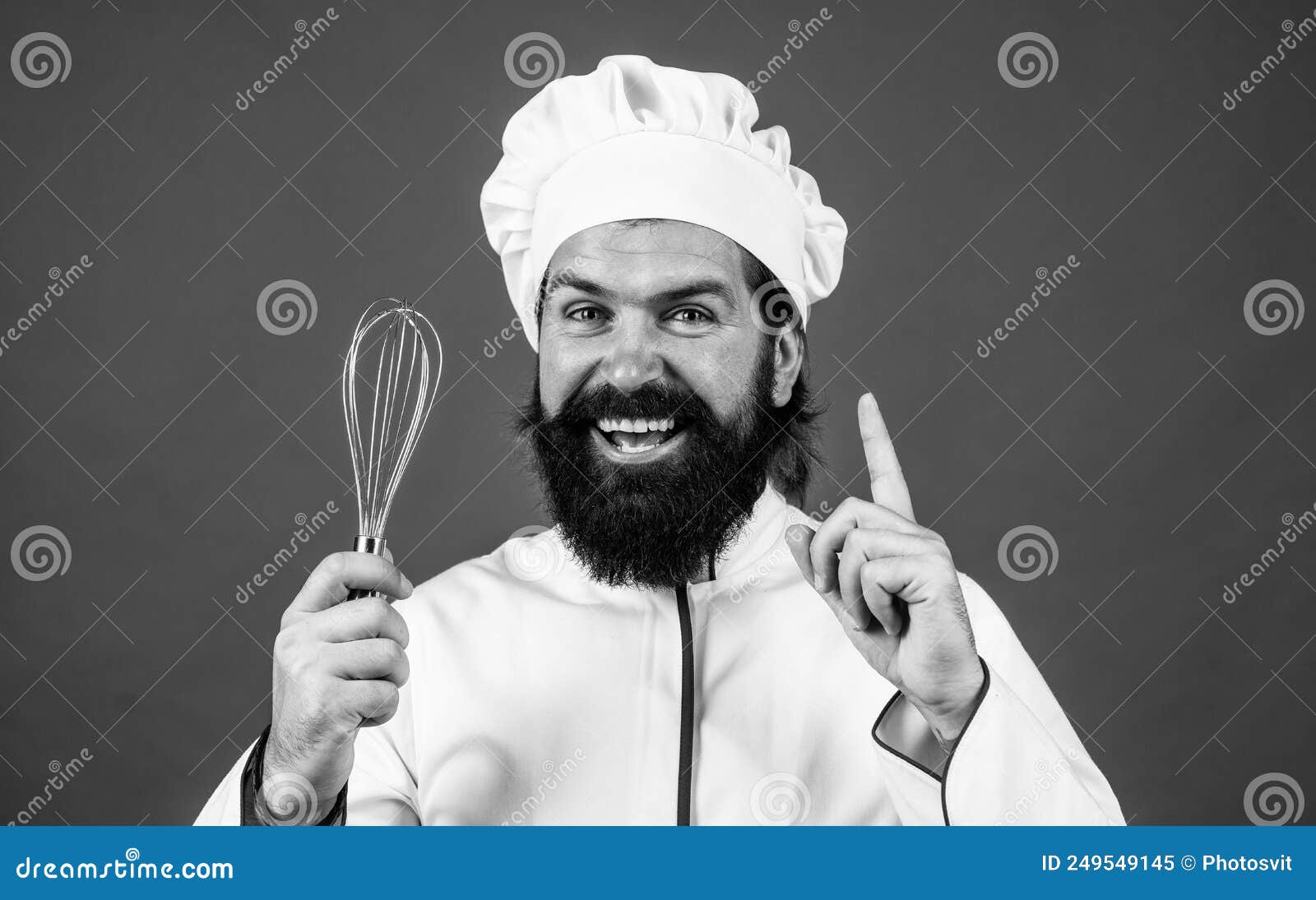 Guy Cook Preparing Food with Beater, Idea Stock Image Image of