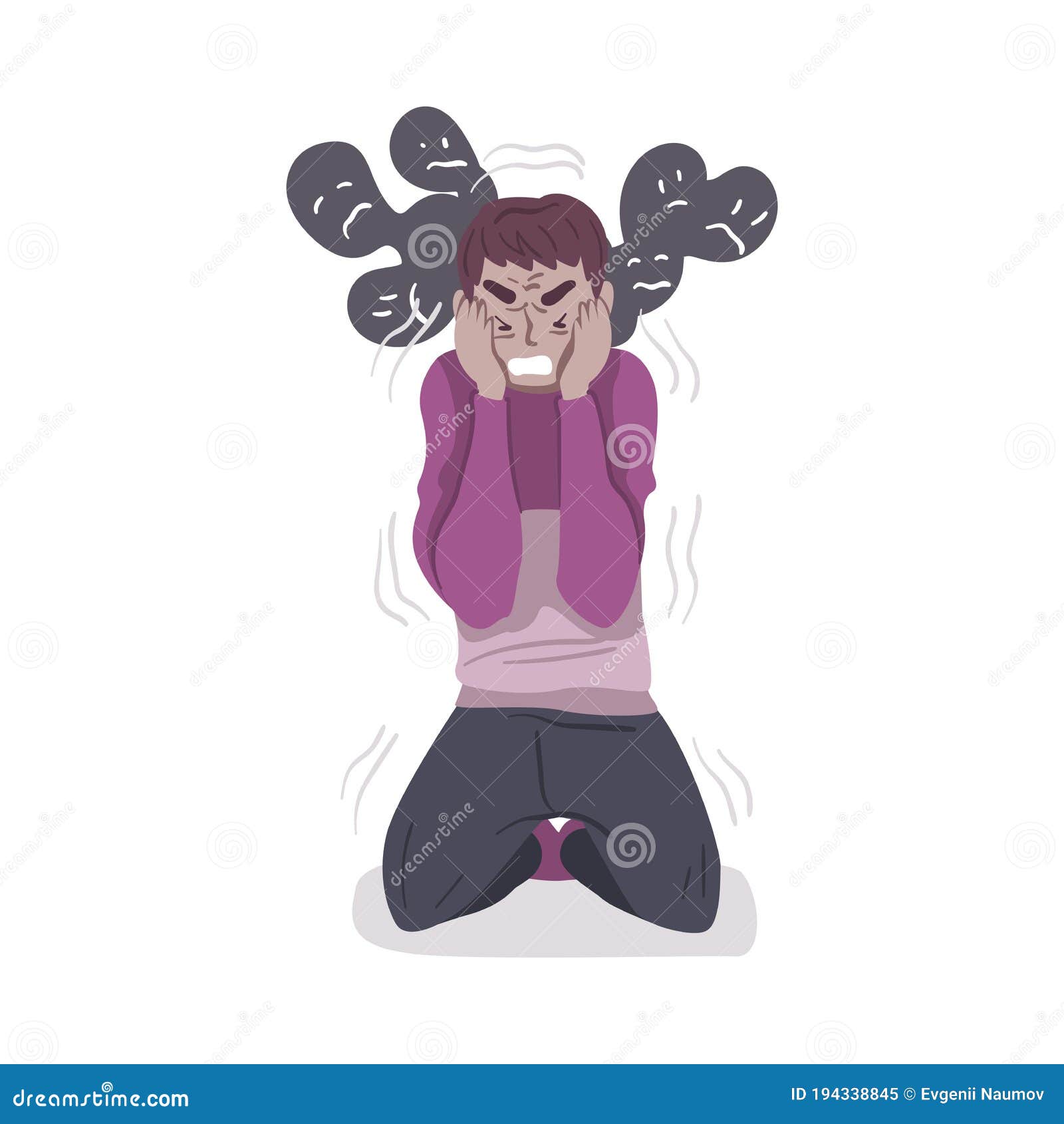 Guy in Depressive State of Mind, Mental Health Problems, Psychological