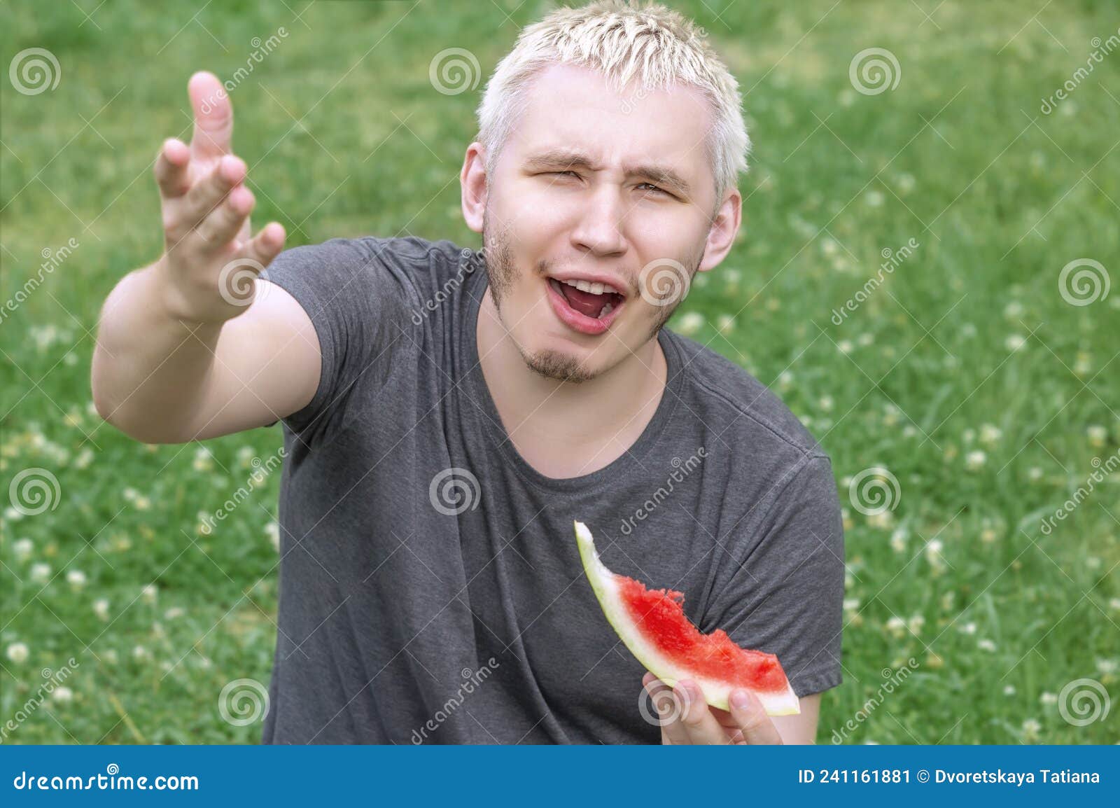 Melon Munching stock image. Image of eating, licking, amusing - 8013381