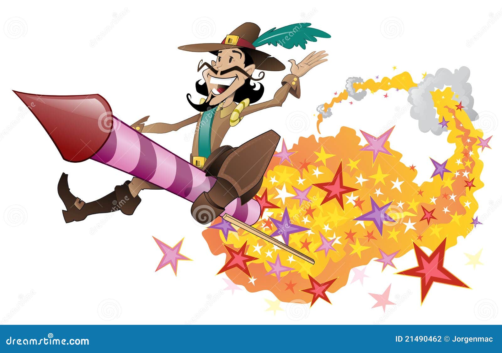 Guy Fawkes Flying on a Firework Rocket. Stock Vector - Illustration of  stars, bang: 21490462