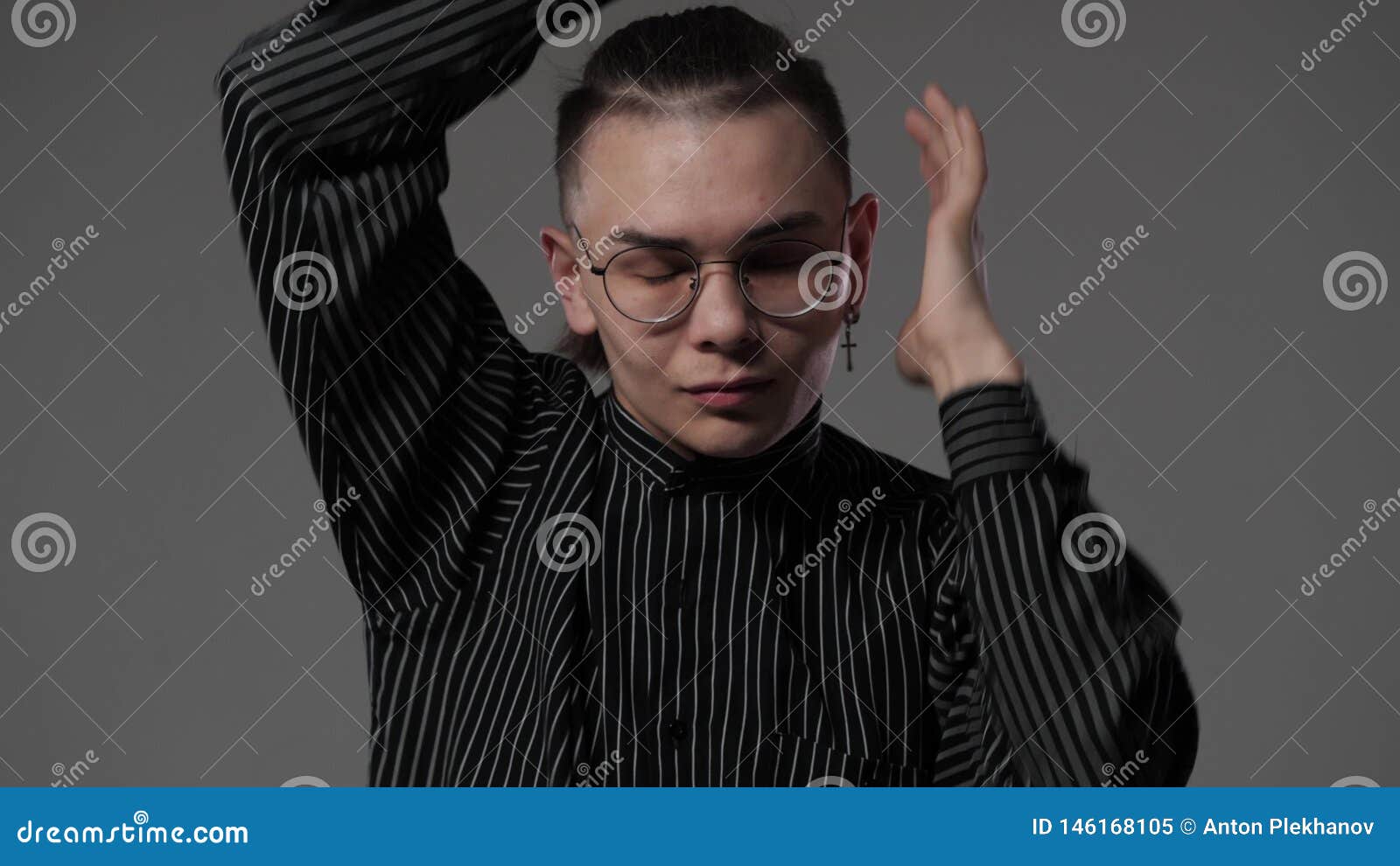 The Guy is Dancing with His Hands Stock Video Video of wear, funny