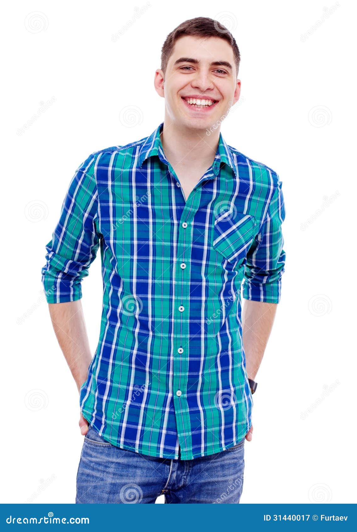 Guy with Hands in Back Pockets Stock Image Image of look, shirt 31440017