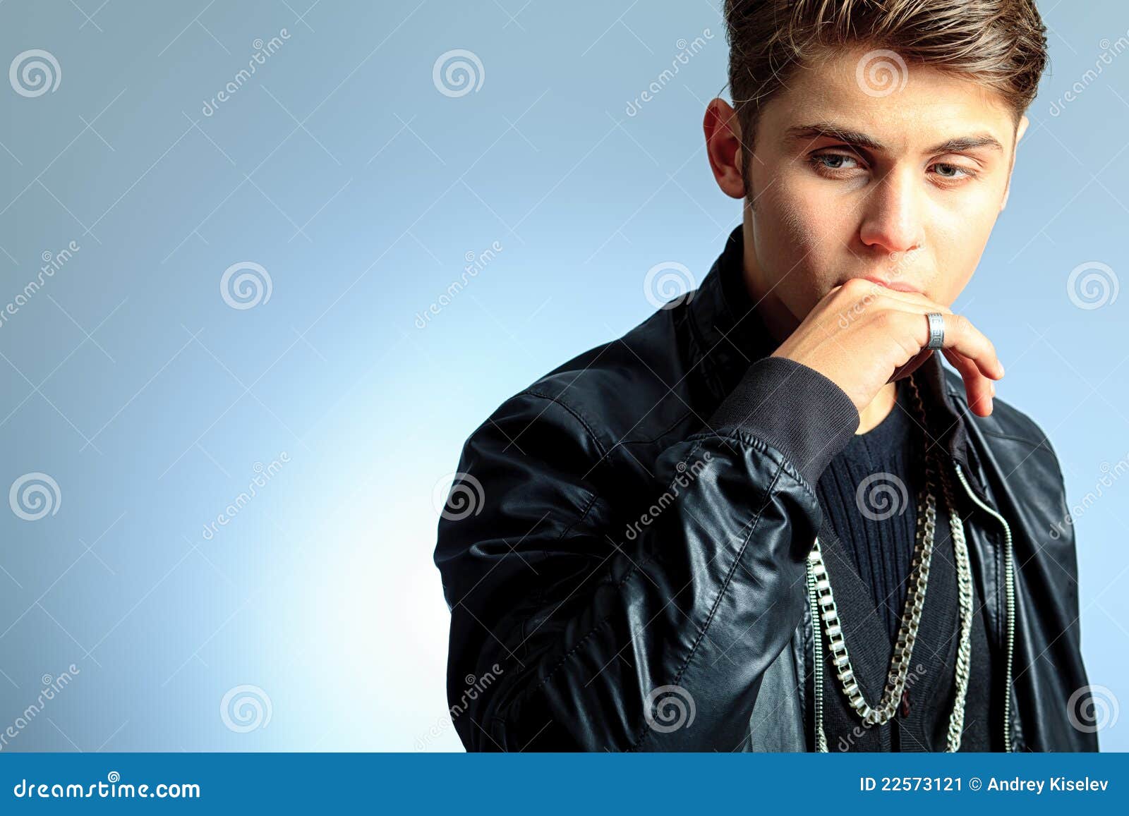 Guy in jacket stock image. Image of jacket, copy, look 22573121