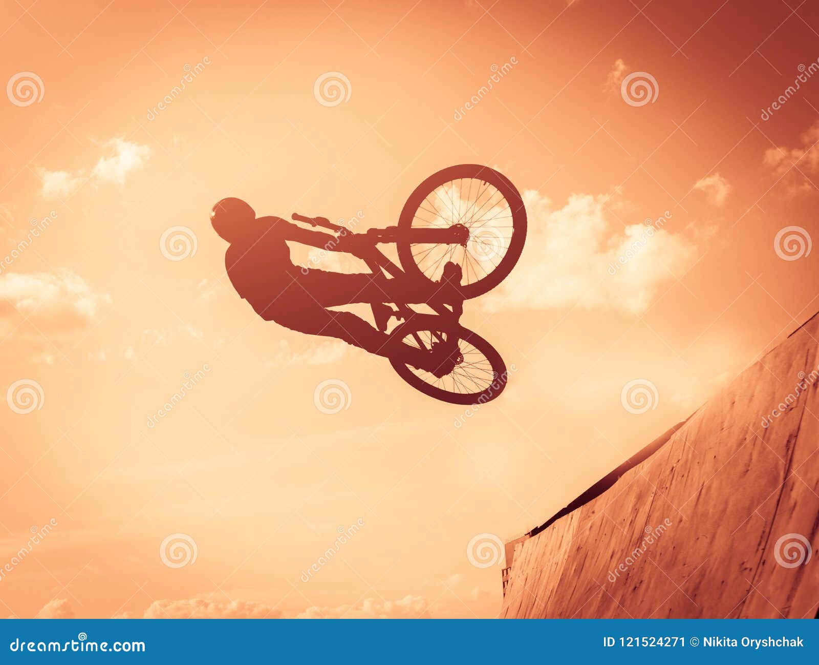 Guy Performs Stunts on a Bicycle Stock Image Image of performance