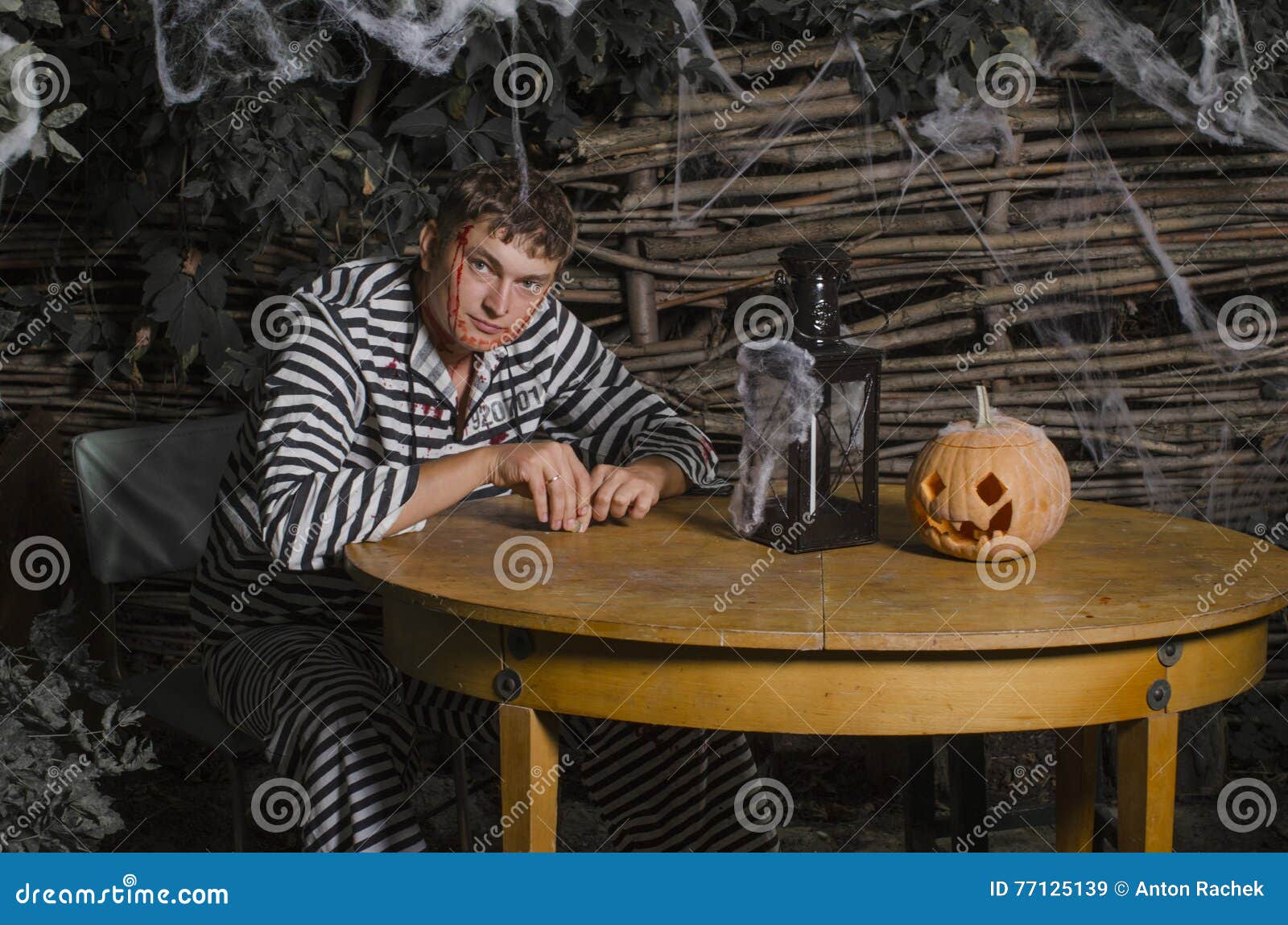 The Guy in a Suit for Halloween Stock Image Image of traditional