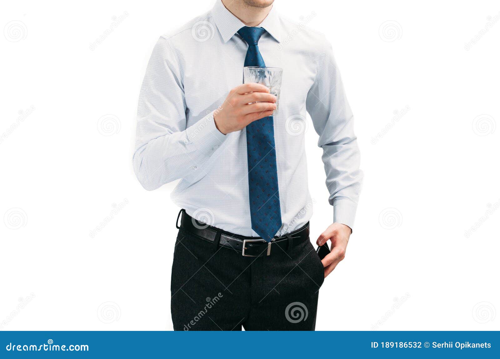 White t-shirt with blue insets isolated on a white background, Stock image