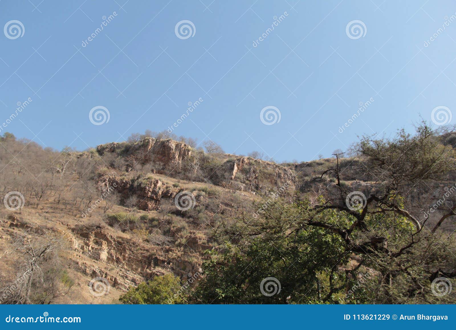 geological rock layers in mountain