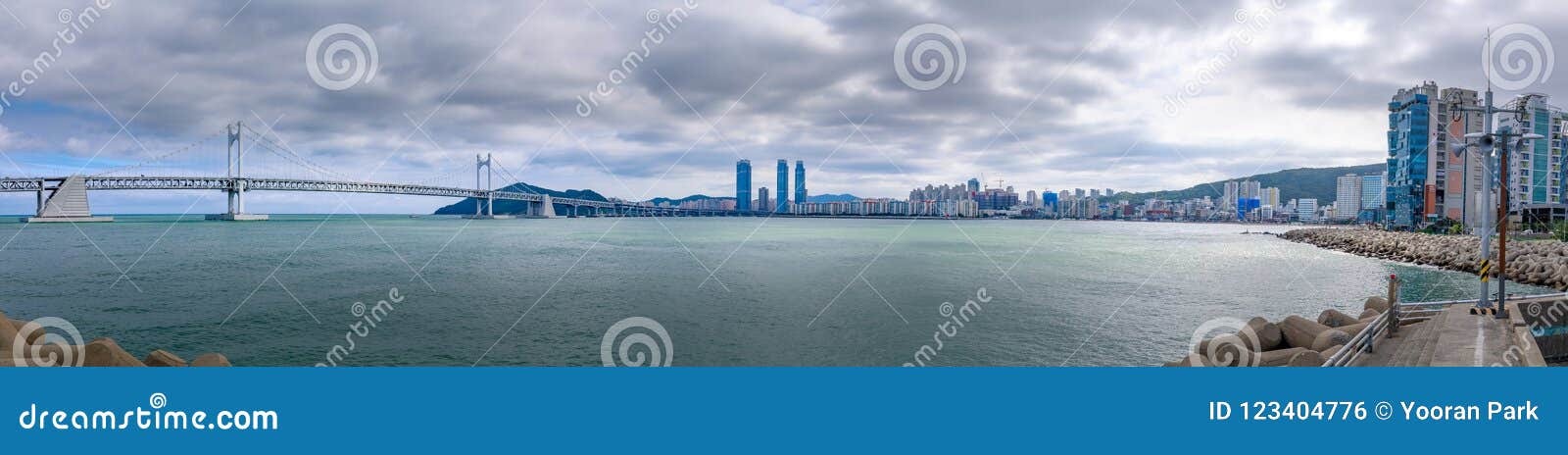 Gwangan-Brücke an Gwangalli-Strand in Busan-Stadt, Südkorea