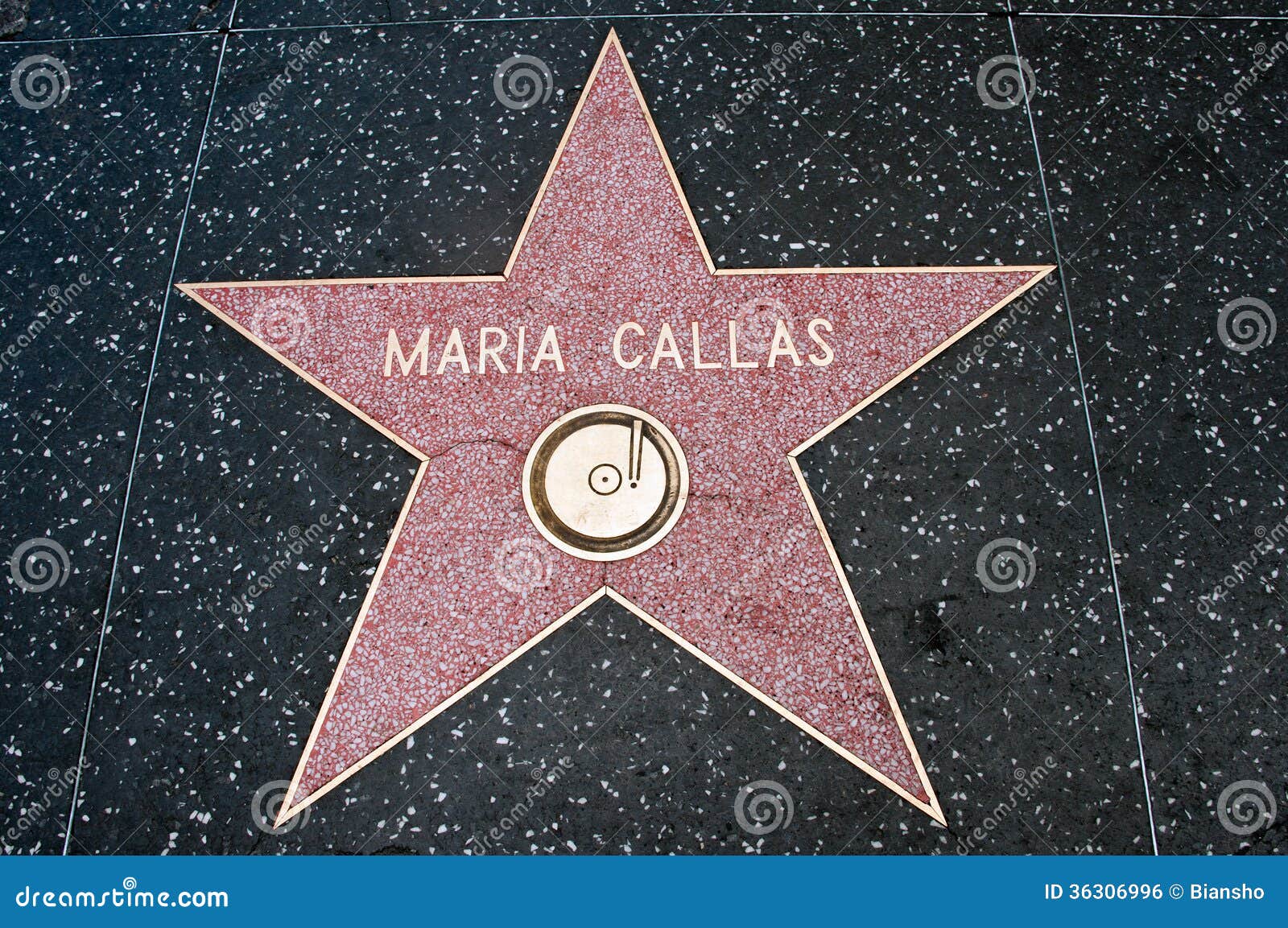 Gwiazda Maria Callas na spacerze sława na Hollywood bulwarze, Los Angeles, Kalifornia