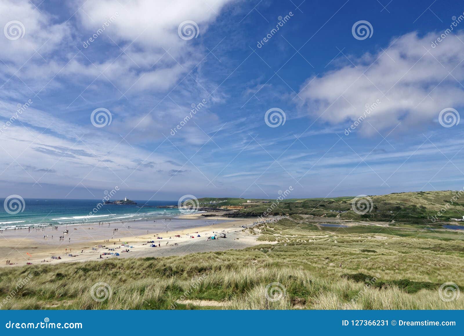 The Gwithian Shoreline stock image. Image of vacation 127366231