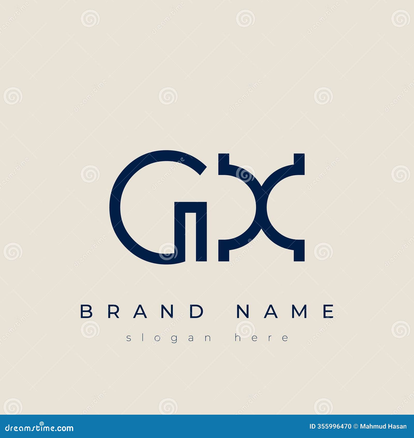 gx alphabet letter icon logo