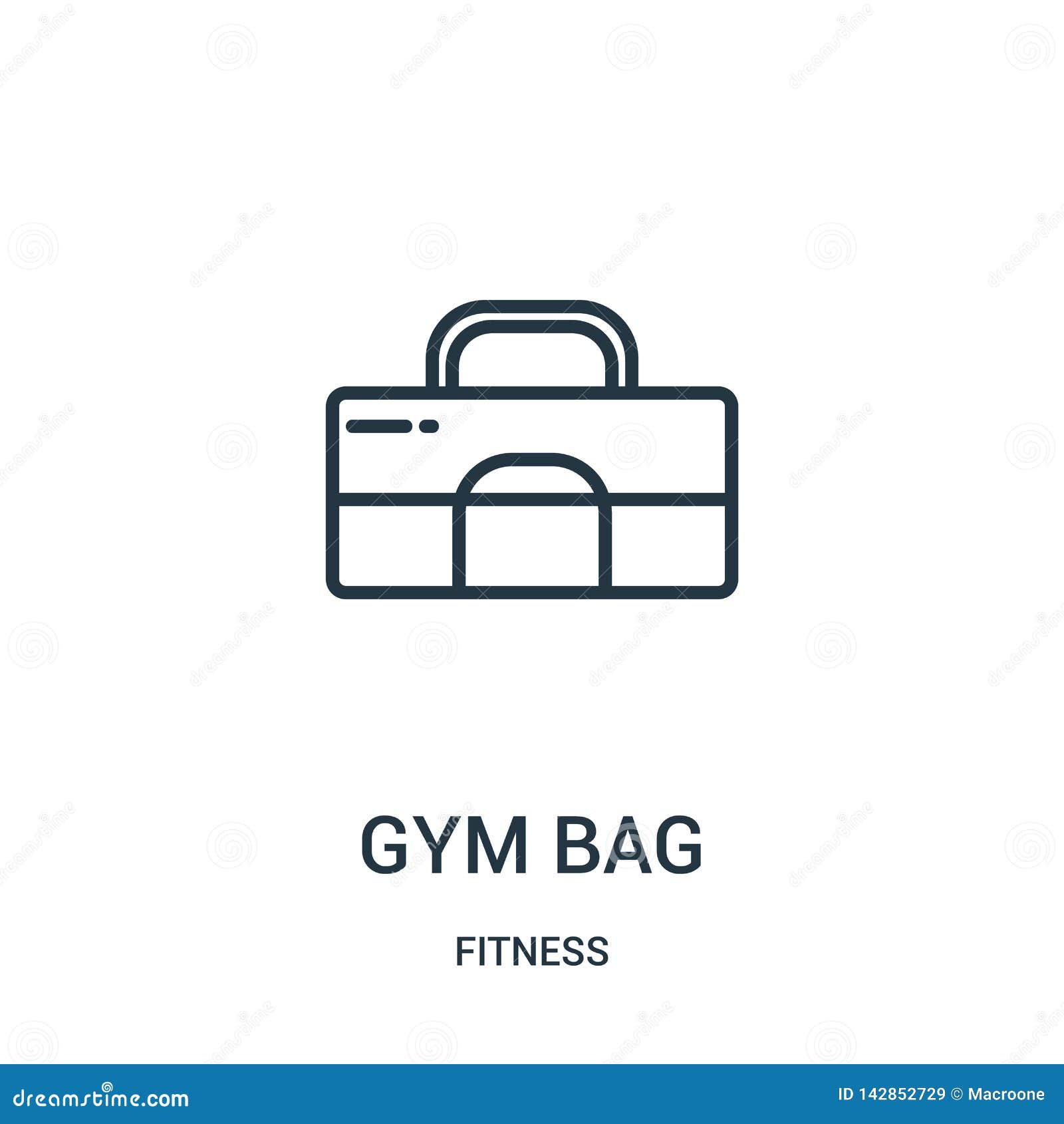 Gym Bag Icon Vector from Fitness Collection. Thin Line Gym Bag Outline