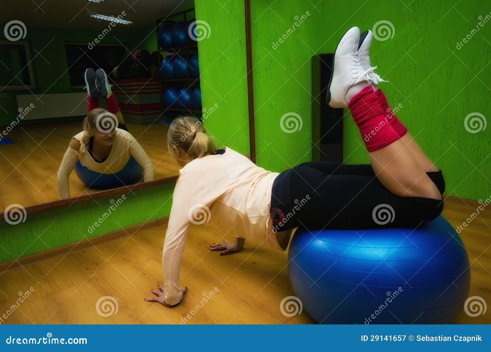 Gym ball stock image. Image of sport, athlete, trained 29141657