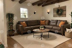 Showcasing Interior Design In Style Cozy Corner Stock Illustration 