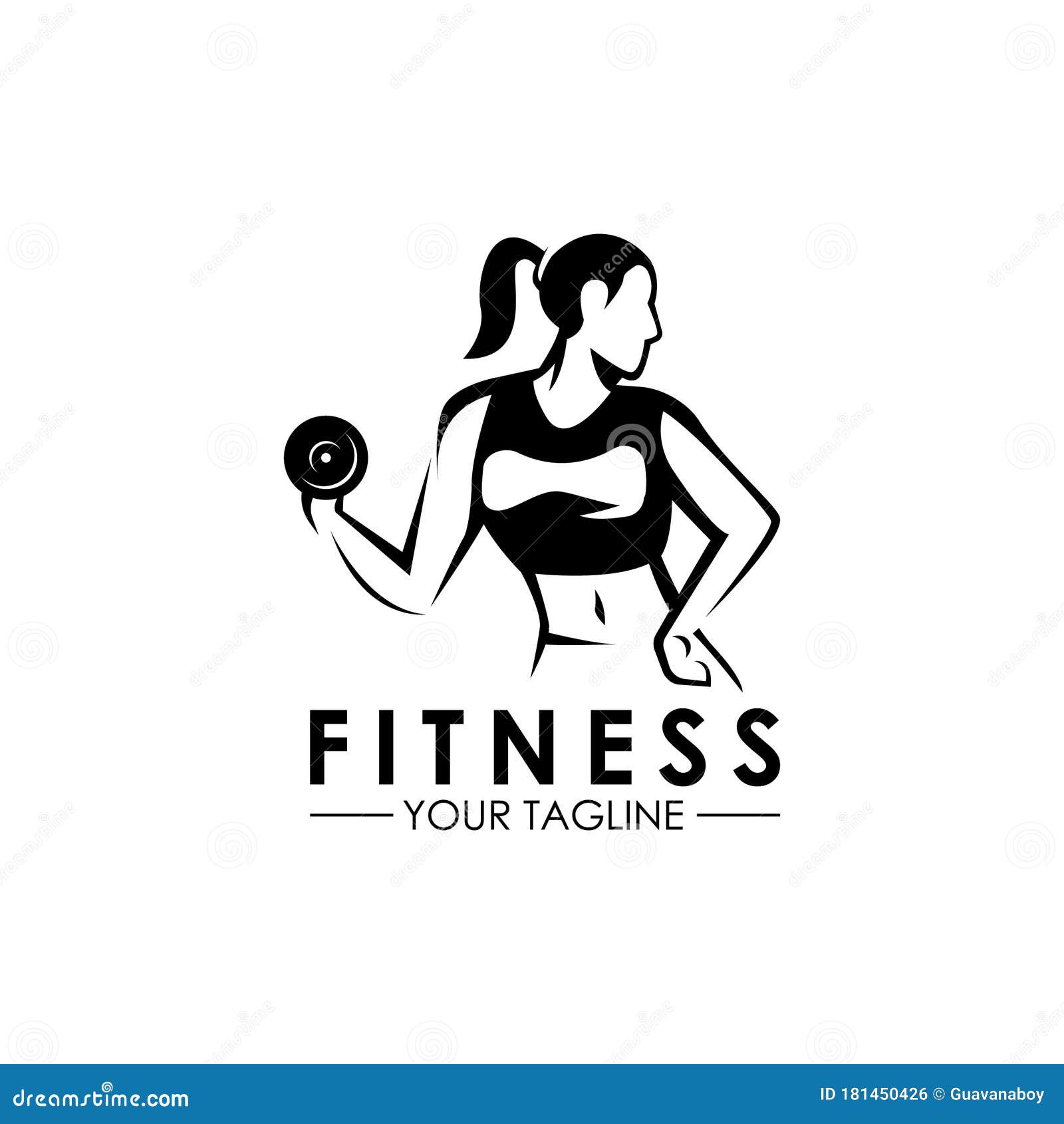 Woman fitness vector logo design template Stock Vector Image & Art