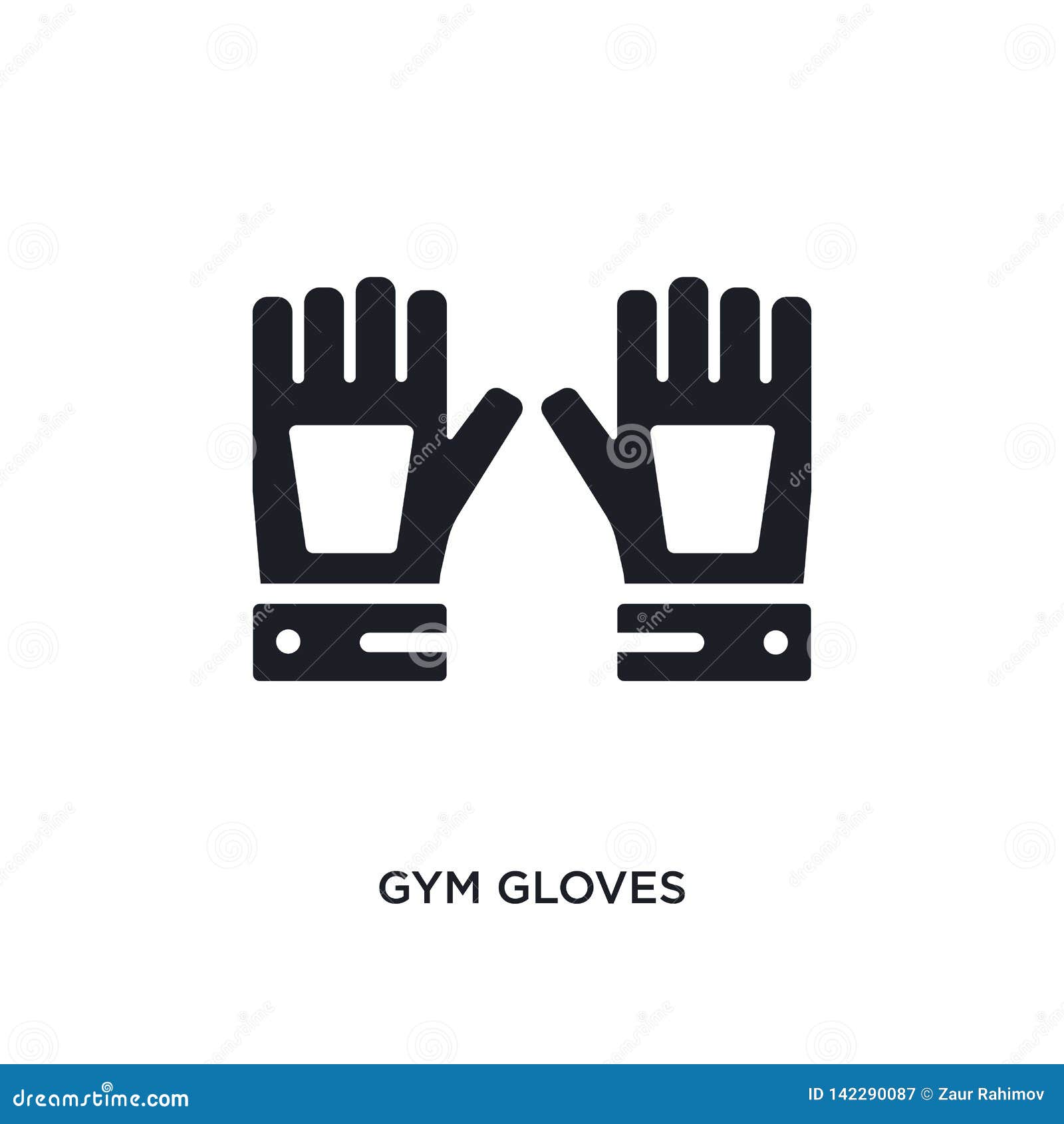 Gym Gloves Isolated Icon. Simple Element Illustration from Gym ...