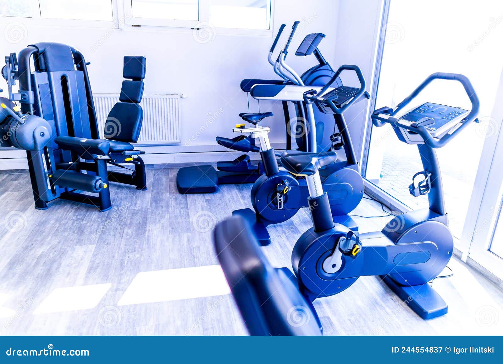Gym. Image of Training Equipment.Trainers. Background Stock Image