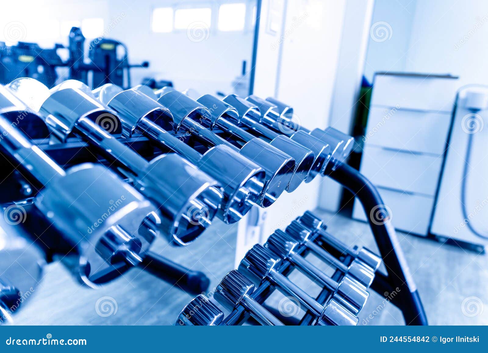 Gym. Image of Training Equipment.Trainers. Background Stock Photo