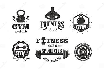 Gym Sport Club Fitness Emblem Vector Illustration. Stock Vector ...