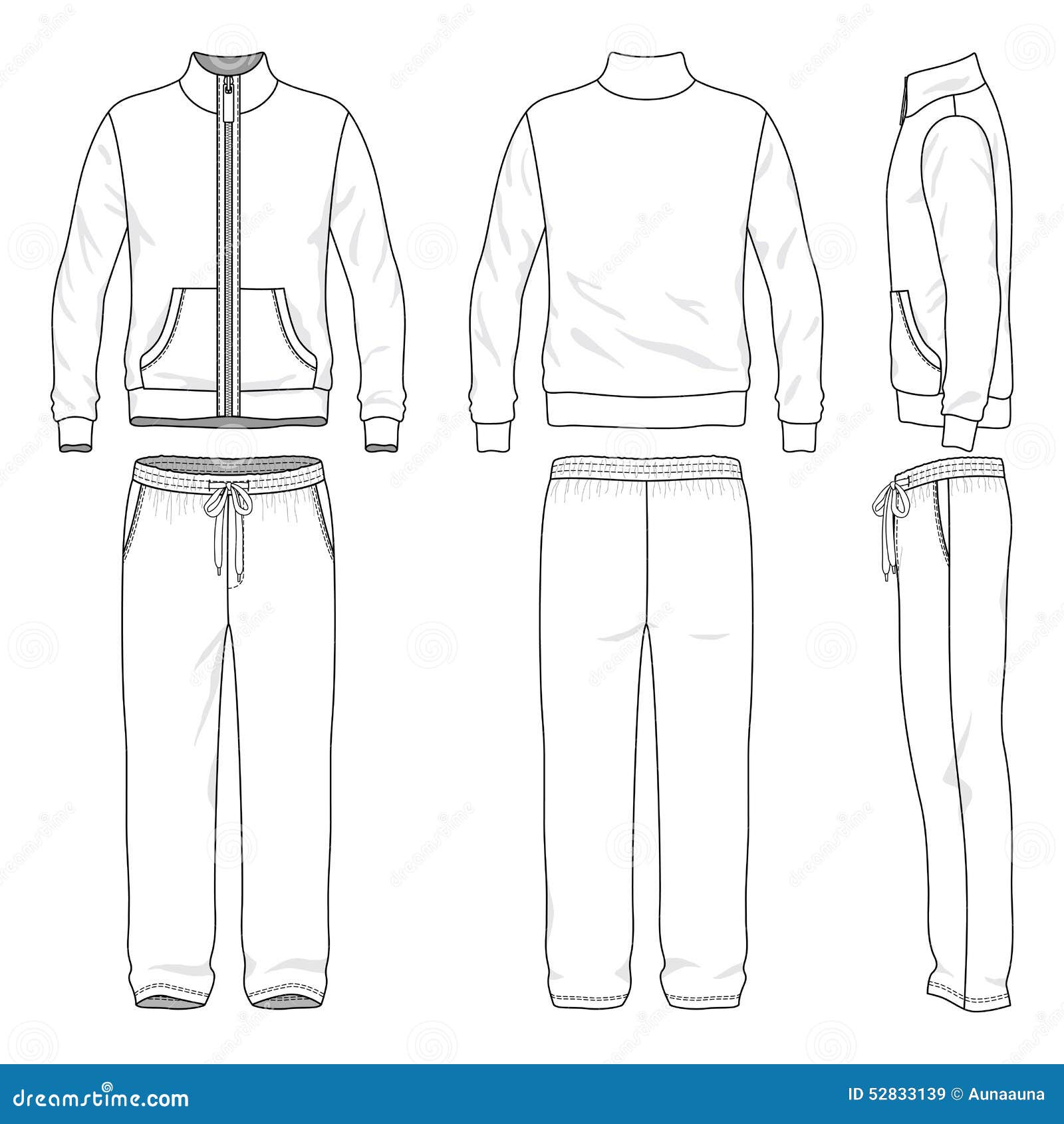 Gym suit stock vector. Illustration of sweatshirt, trousers - 52833139