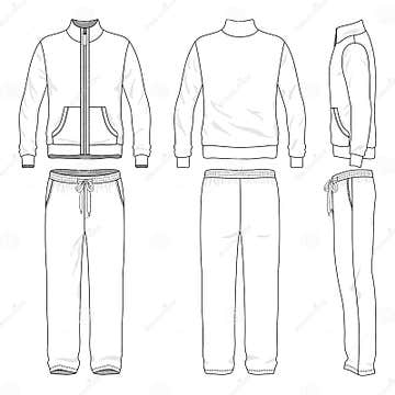 Gym suit stock vector. Illustration of sweatshirt, trousers - 52833139