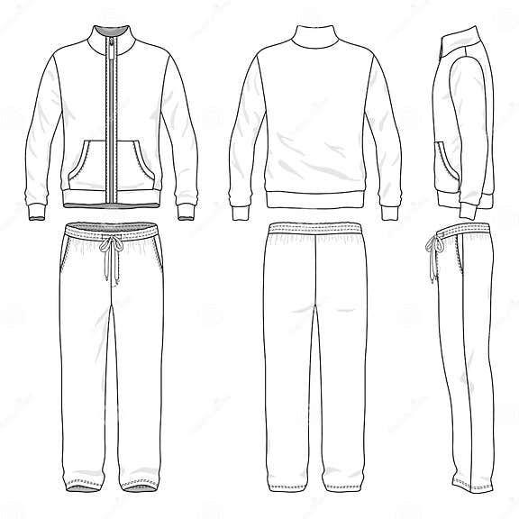 Gym suit stock vector. Illustration of sweatshirt, trousers - 52833139