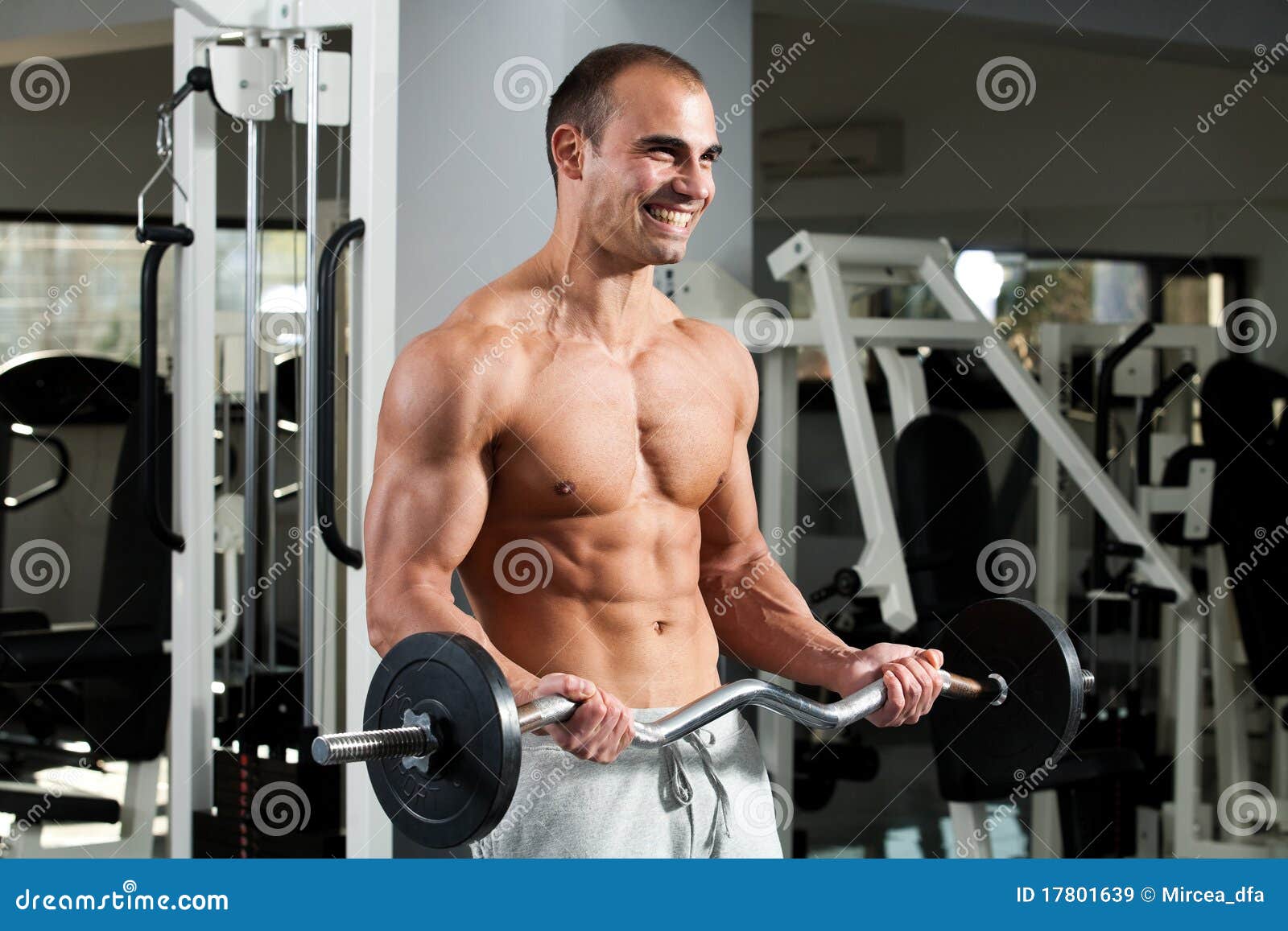 Gym training stock image. Image of muscles, bodybuilding 17801639