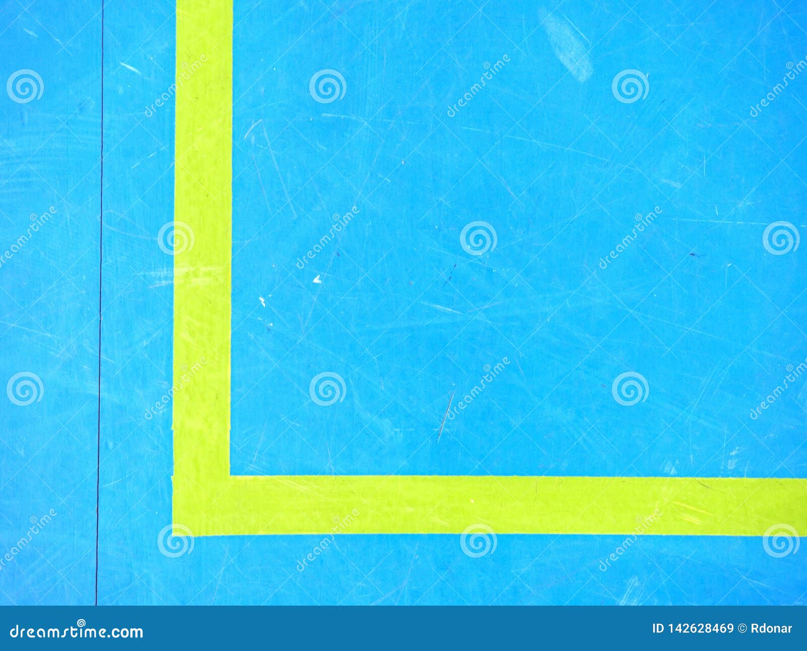 Gymnasium Floor Empty Basketball Court With Line Outdoor Stock