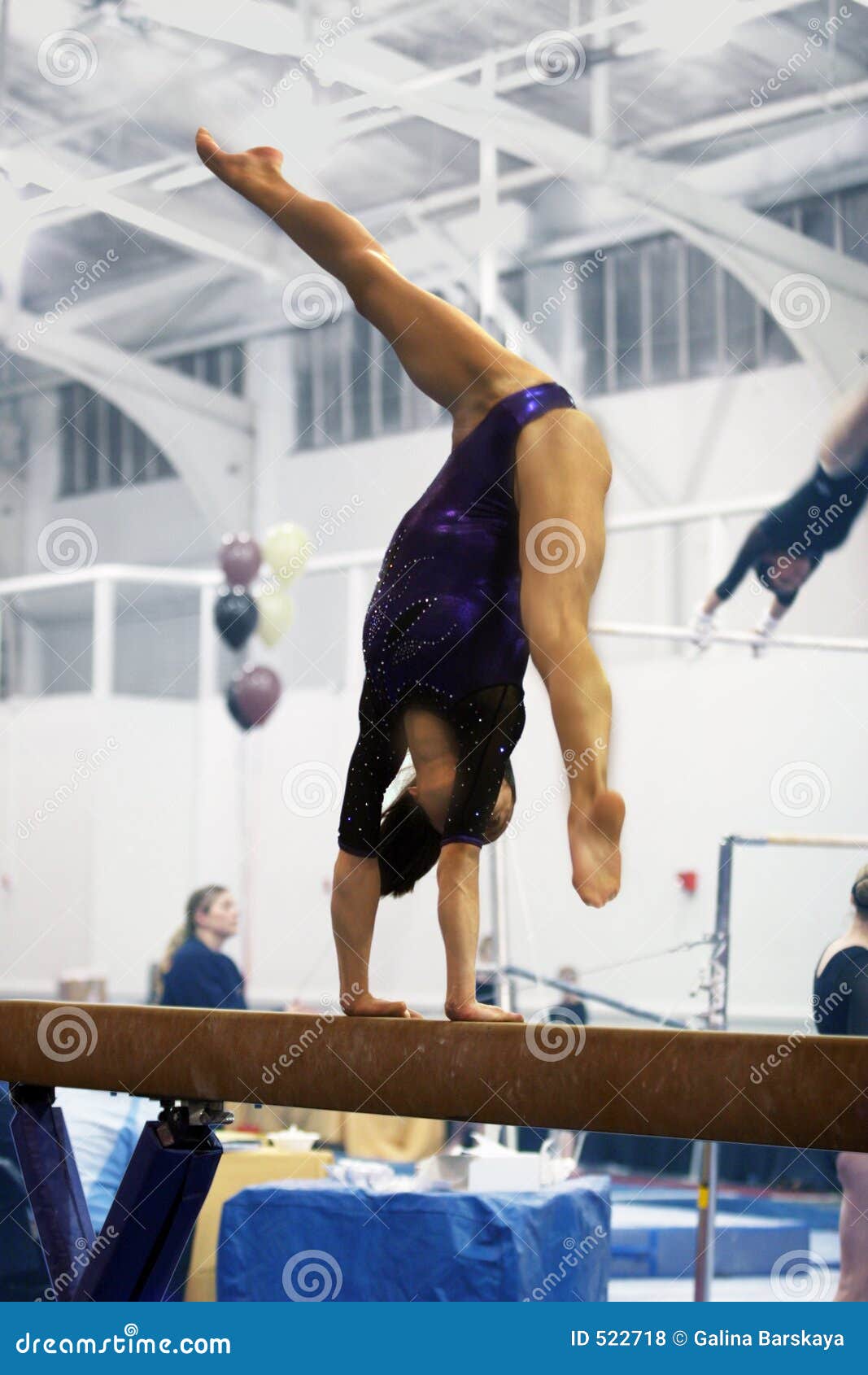 Gymnast on beam stock photo. Image of compete, competing 522718