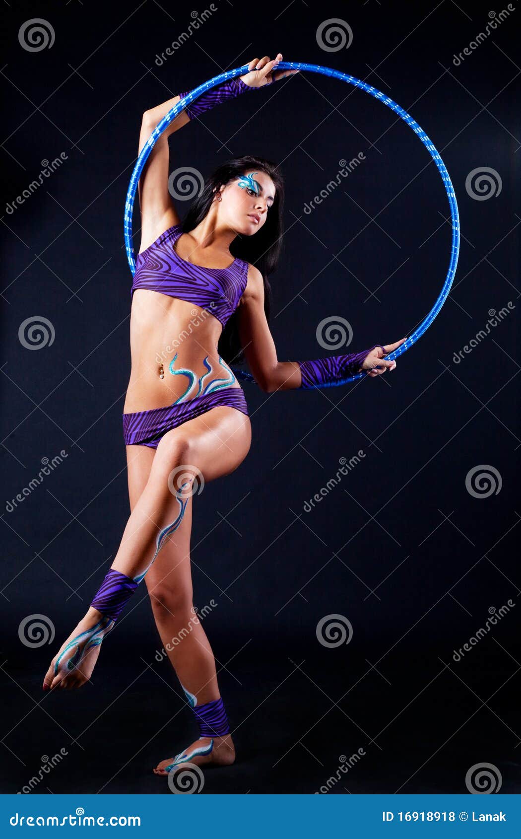 Gymnast with bodyart stock photo. Image of ideal, attractive 16918918