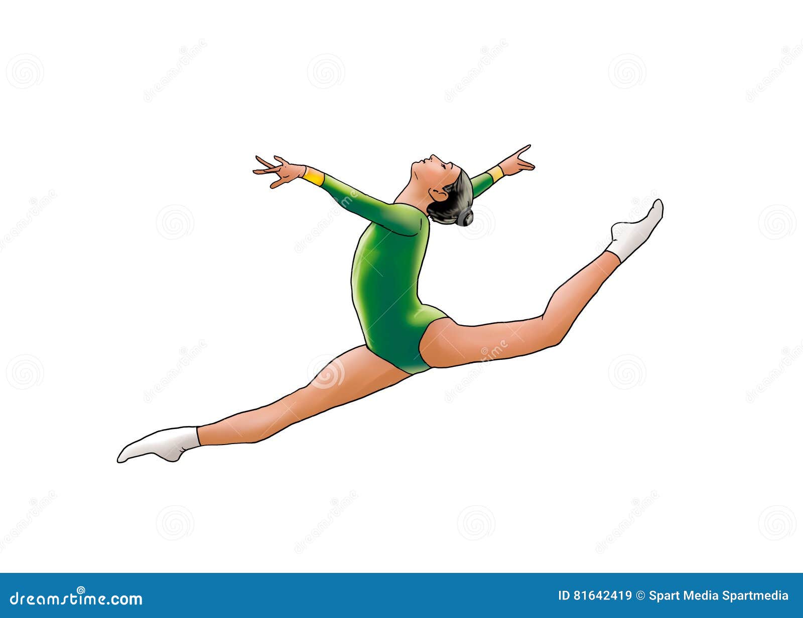 Gymnast Girl Royalty Free Cartoon 81638903