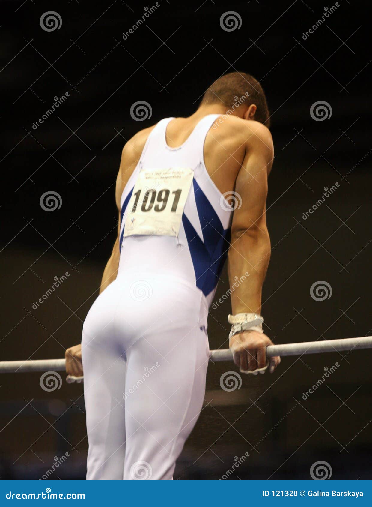 Gymnast on high bars stock photo. Image of firm, competitive 121320