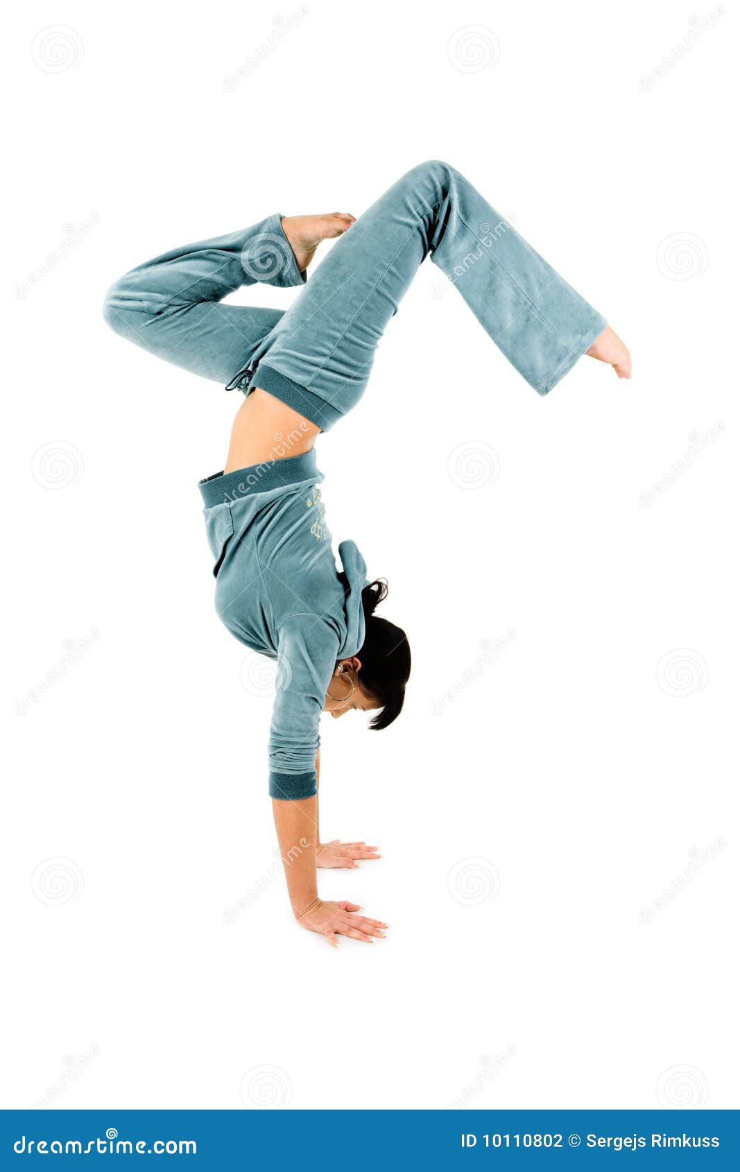 Gymnastic handstand stock photo. Image of isolated, stretched 10110802