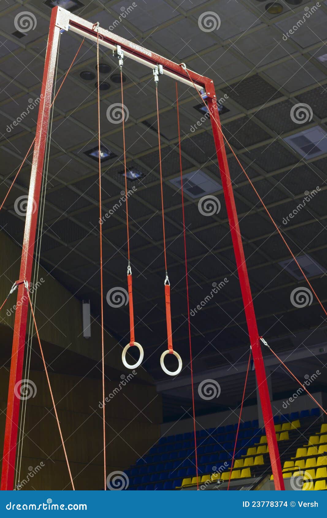Gymnastic sport rings stock photo. Image of rope, game 23778374