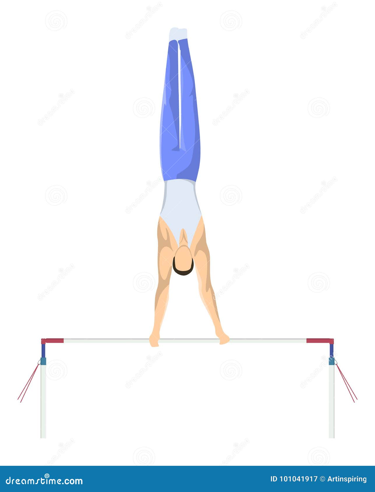Gymnastics with bars. stock vector. Illustration of gymnast 101041917