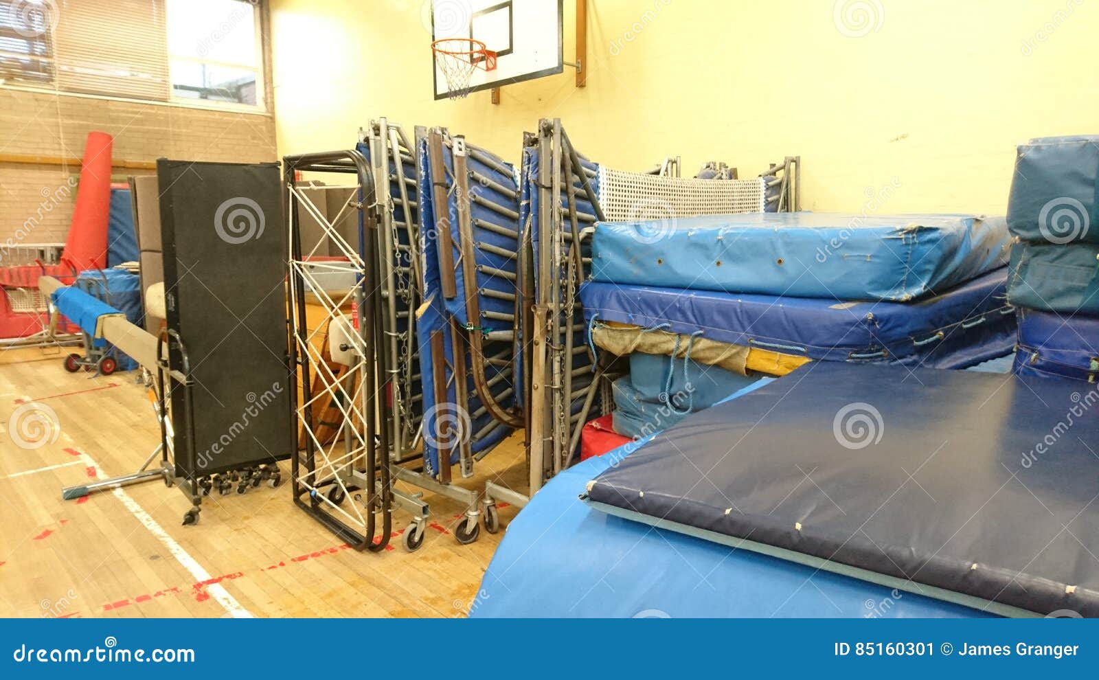 Gymnastics Equipment Storage Area 2 Stock Image Image Of Area