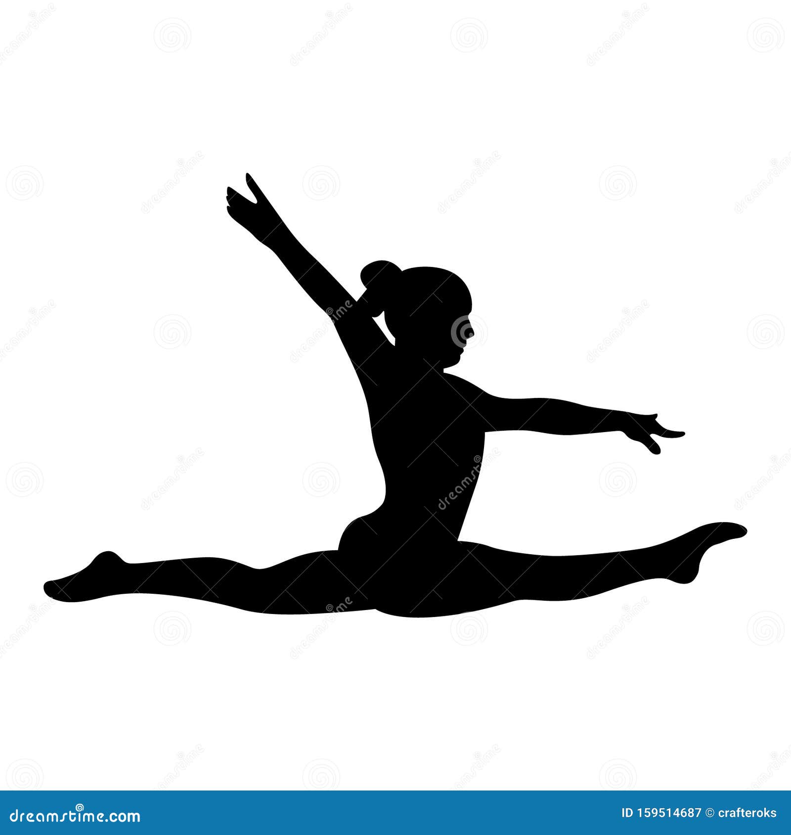 Download Gymnastics Gymnast Lady Girl Young Eps File Stock Illustration Illustration Of Gymnast Arts 159514687