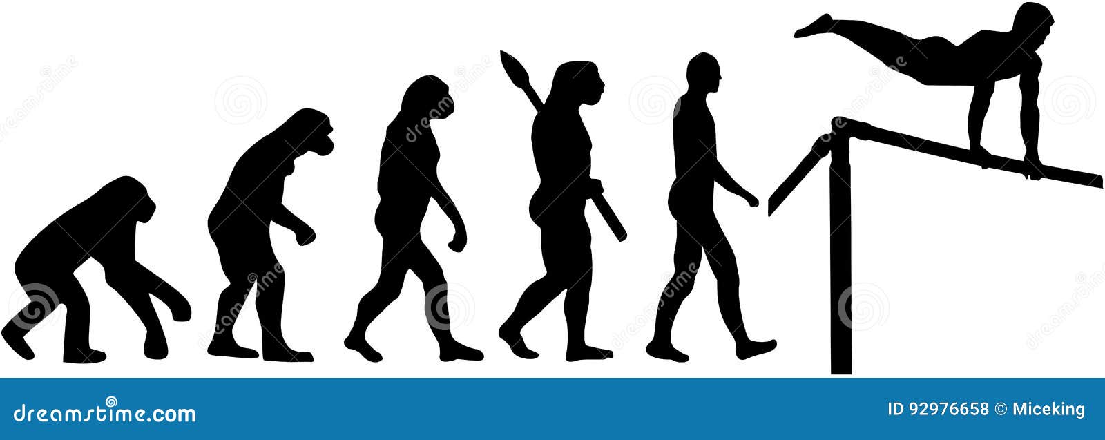 Gymnastics High Bar Evolution Stock Vector Illustration of athlete, strength 92976658