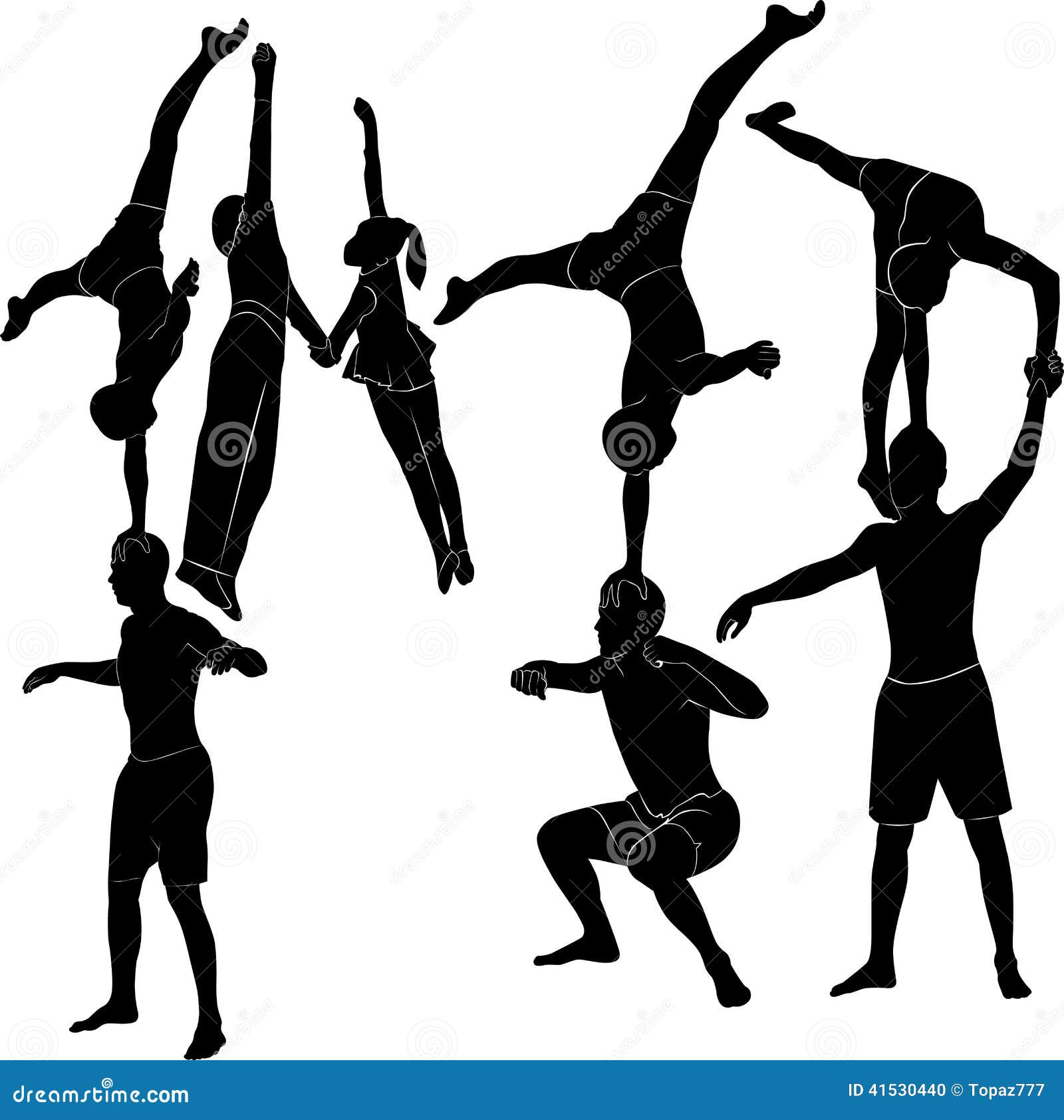 gymnasts acrobats representation