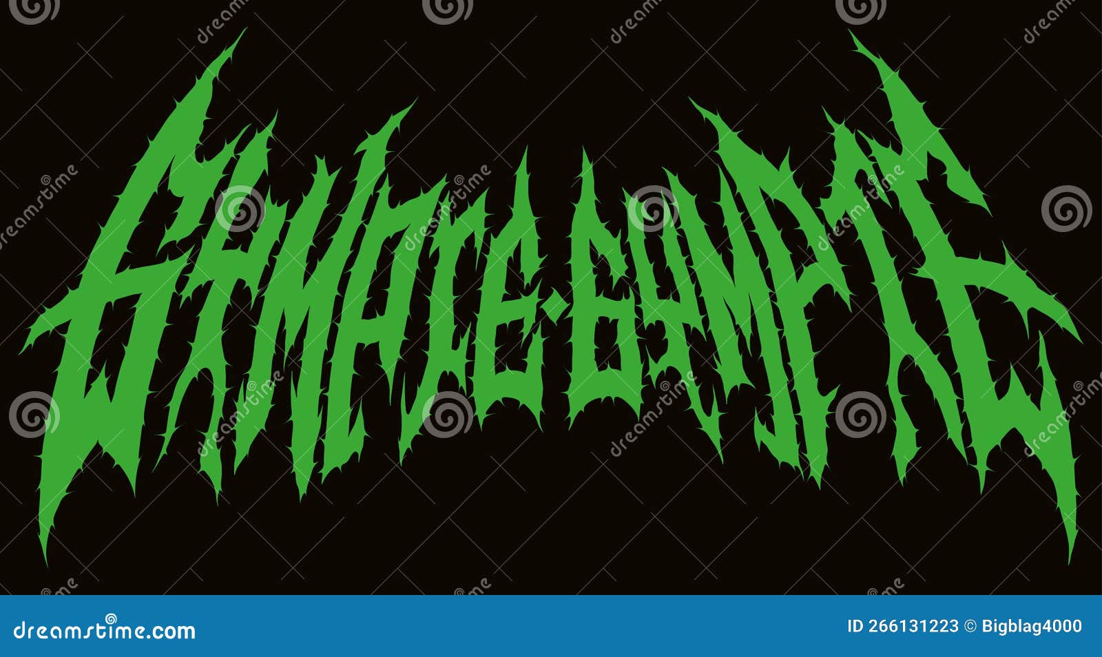 gympie-gympie.metal music style lettering. custom font.