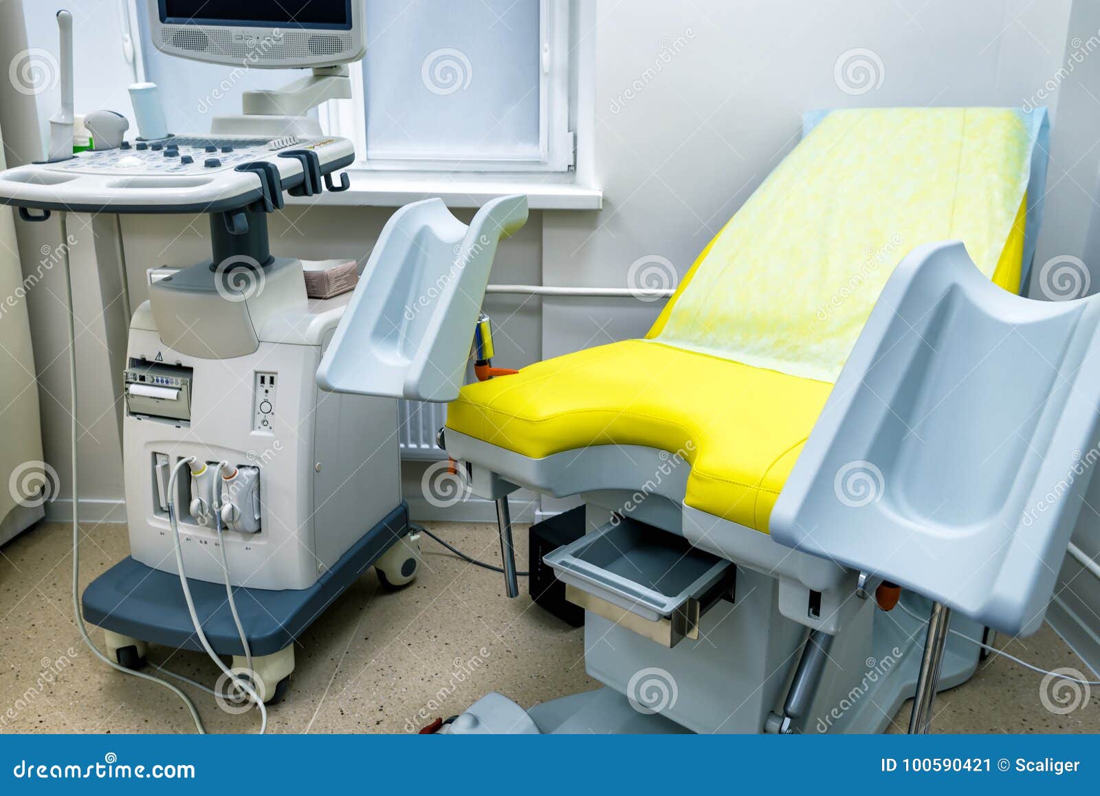gynecological cabinet with medical equipment