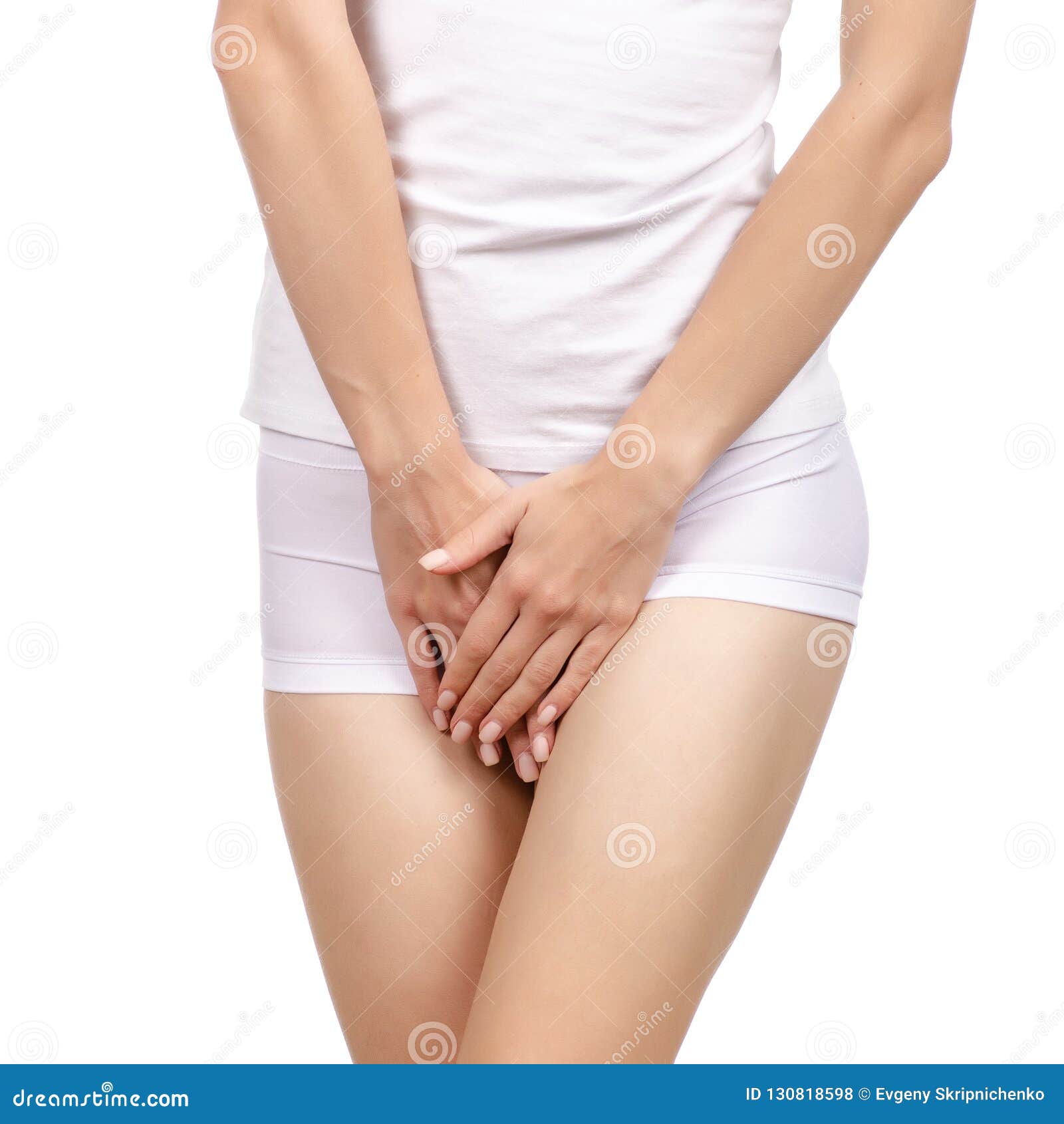 gynecology concept. young woman suffering from pain menstruation