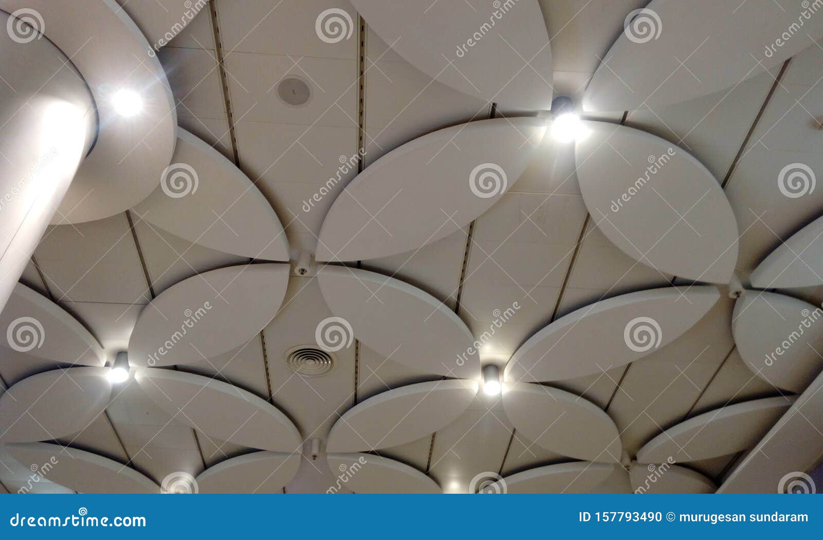 Gypsum False Ceiling With Flower Petal Design Interiors At