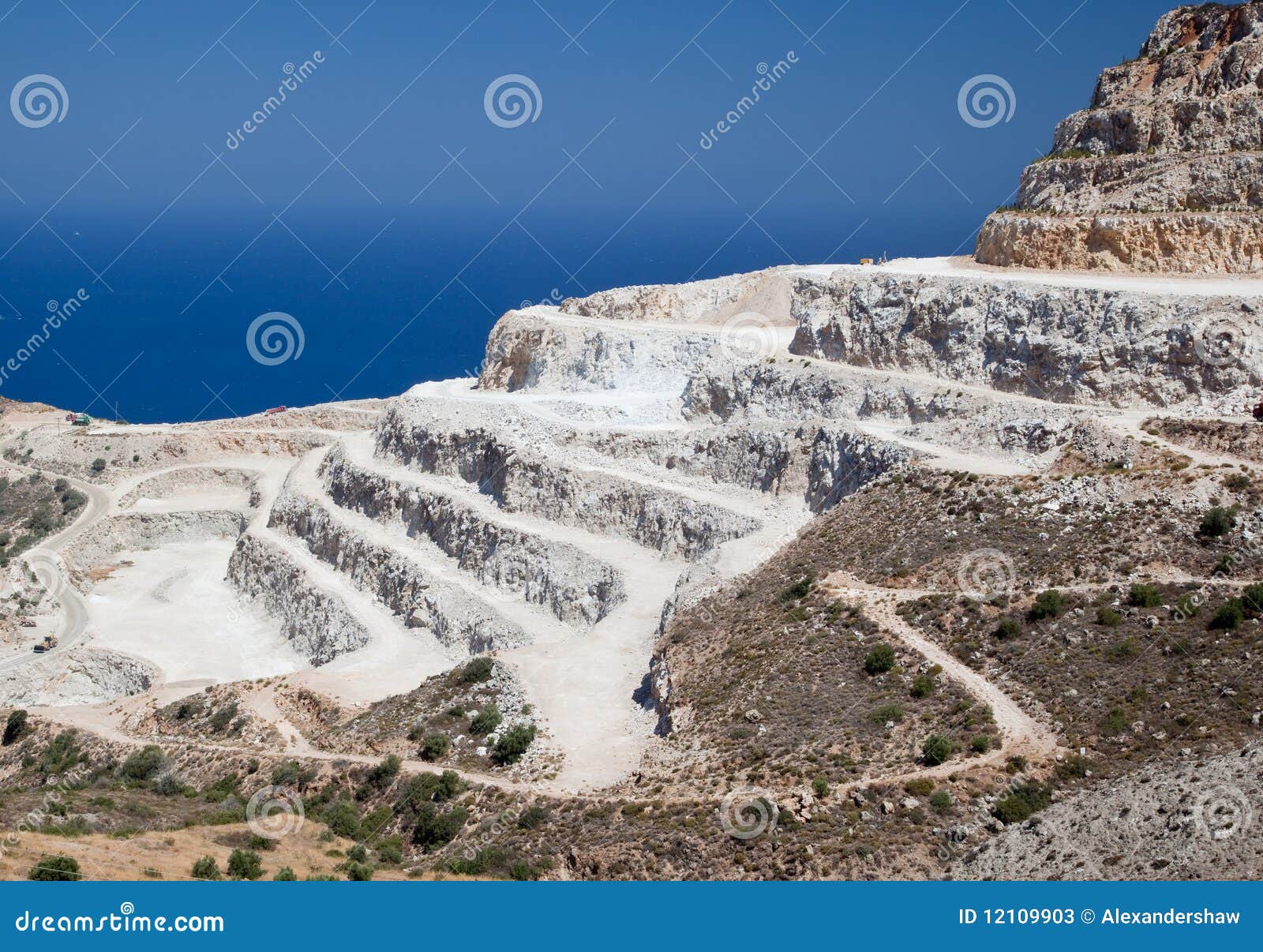 Gypsum quarry stock image. Image of construction, outdoor 12109903