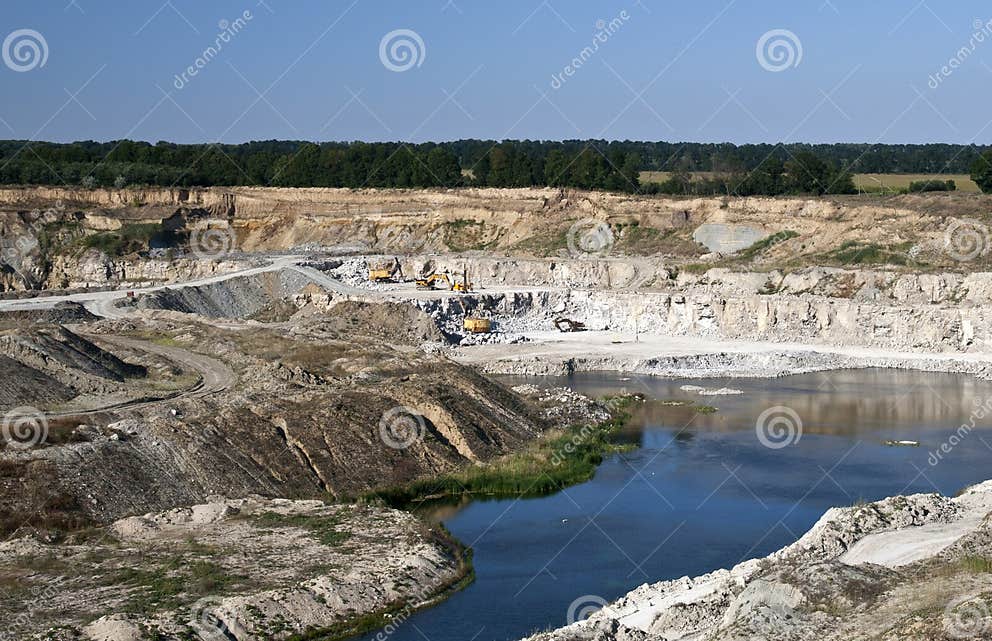 Gypsum quarry stock image. Image of quarry, machine, stone 23561523