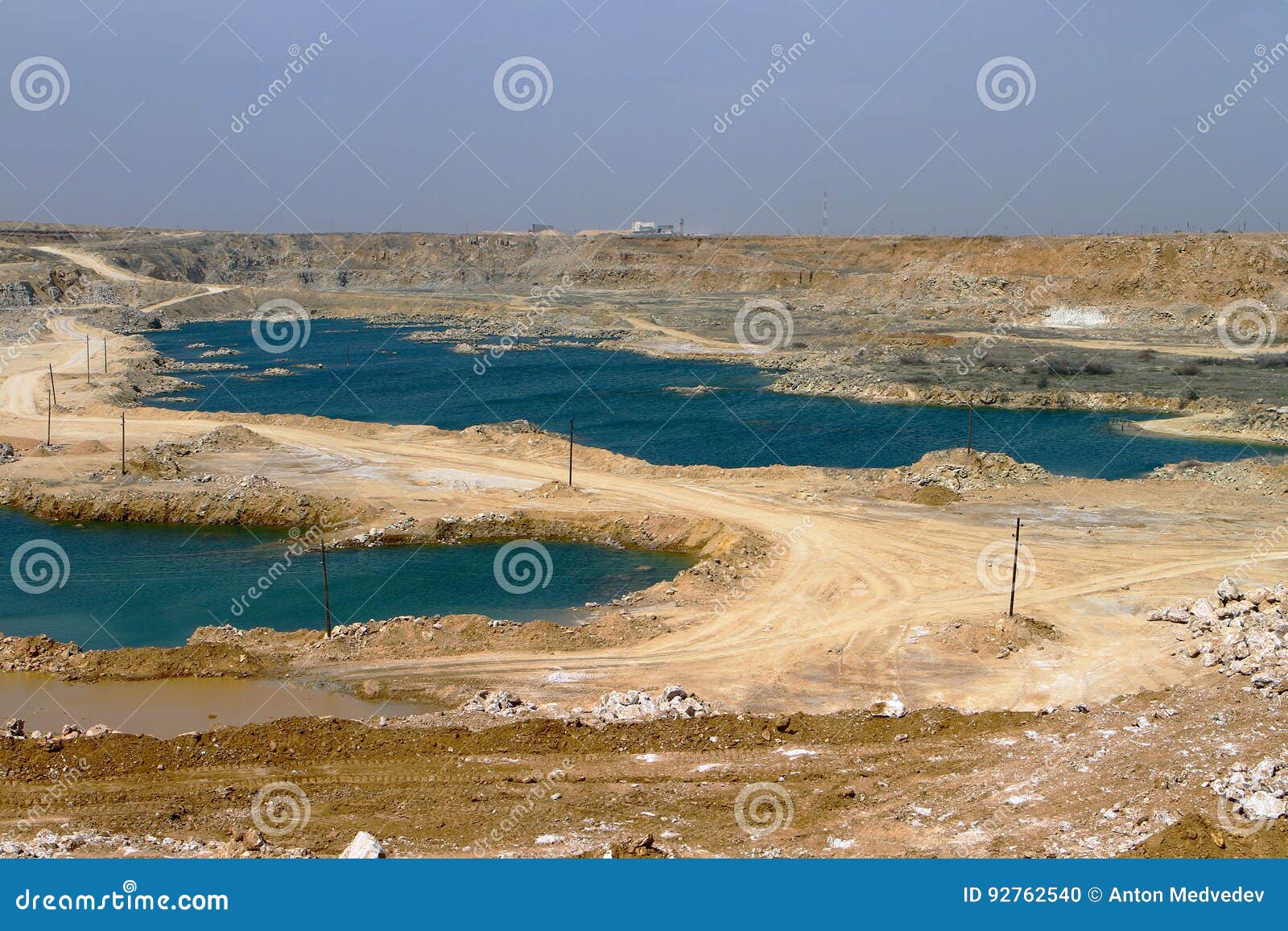 Gypsum Quarry with White Plaster Material Stock Photo Image of