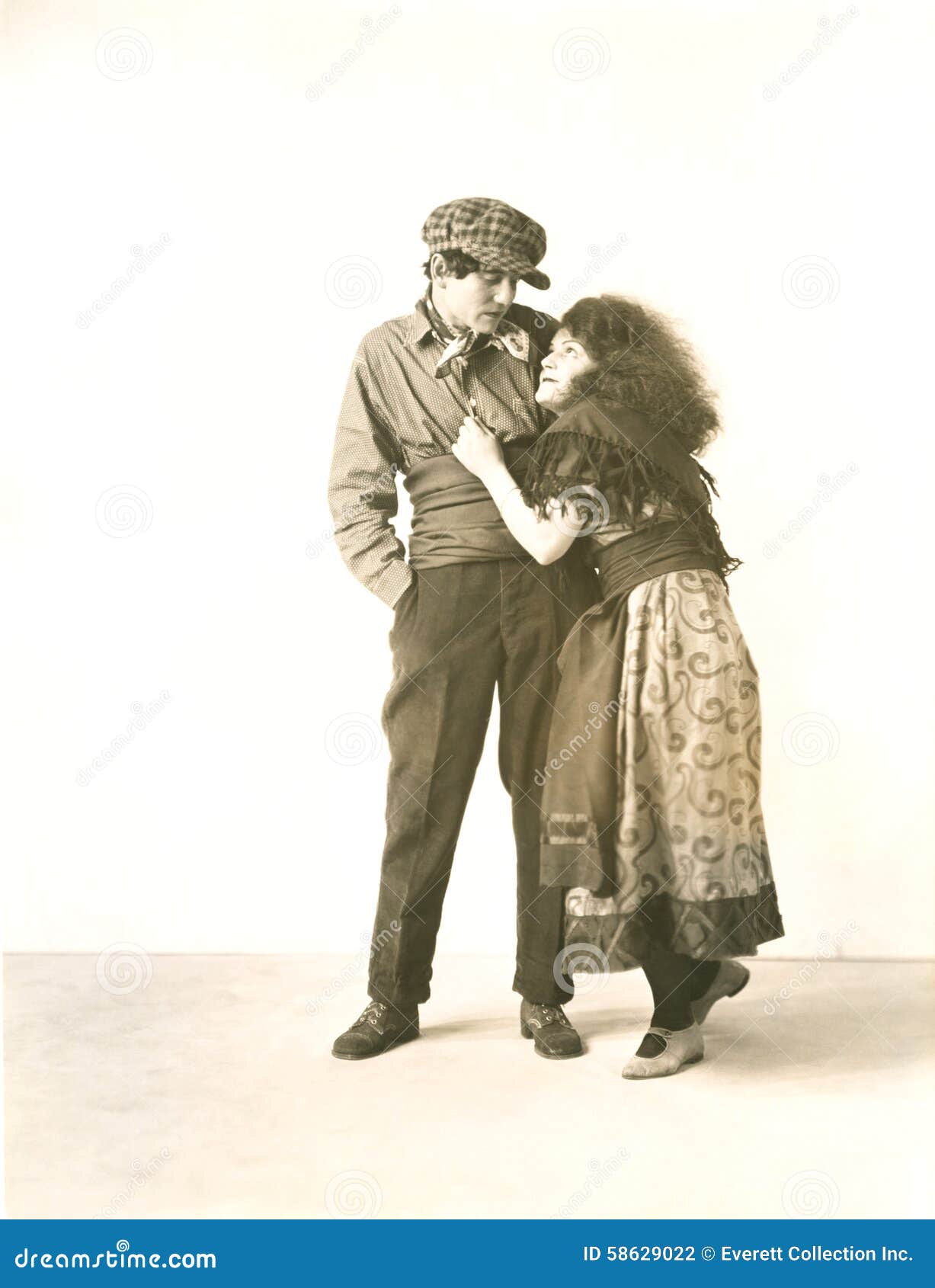 Gypsy couple stock photo. Image of empty, costume, female 58629022